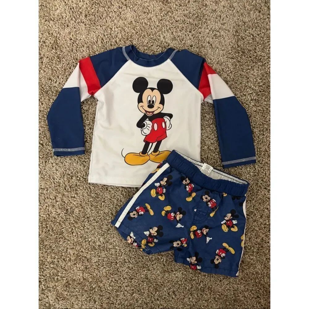 ❤️Disney Mickey Mouse 2Pc Swimsuit Sz18M